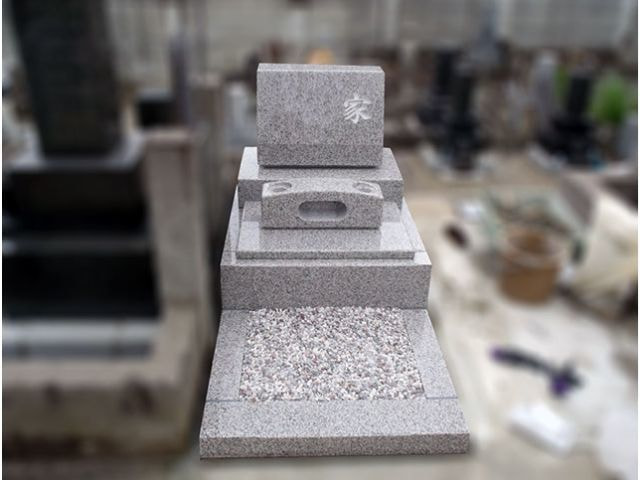 洋型墓石施工例