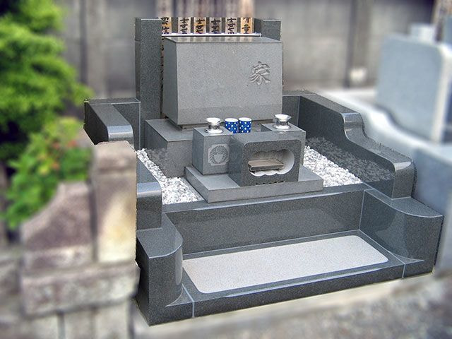 洋型墓石施工例