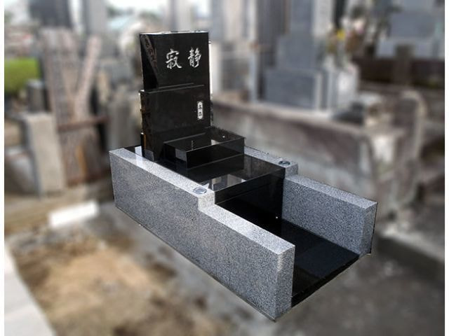 洋型墓石施工例