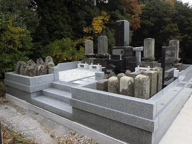 階段型外柵｜墓石デザインカタログ